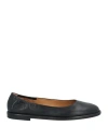 Pomme D'or Woman Ballet Flats Black Size 6 Soft Leather In Black