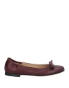Pomme D'or Woman Ballet Flats Plum Size 6.5 Leather In Purple