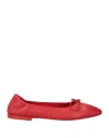 Pomme D'or Woman Ballet Flats Red Size 7.5 Leather In Red