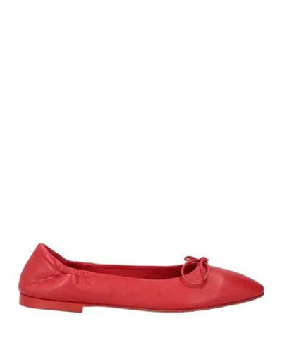 Pomme D'or Woman Ballet Flats Red Size 7.5 Leather