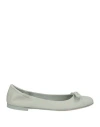 Pomme D'or Woman Ballet Flats Sage Green Size 7 Leather