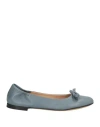 Pomme D'or Woman Ballet Flats Slate Blue Size 10 Leather