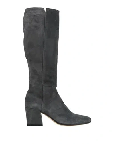 Pomme D'or Woman Boot Grey Size 7 Leather