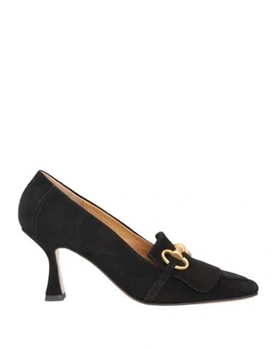 Pomme D'or Woman Loafers Black Size 11 Soft Leather