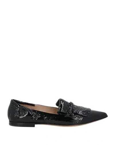 Pomme D'or Woman Loafers Black Size 8.5 Leather