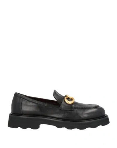 Pomme D'or Woman Loafers Black Size 8 Leather
