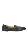 Pomme D'or Woman Loafers Black Size 8 Leather In Black