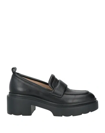 Pomme D'or Woman Loafers Black Size 11 Leather