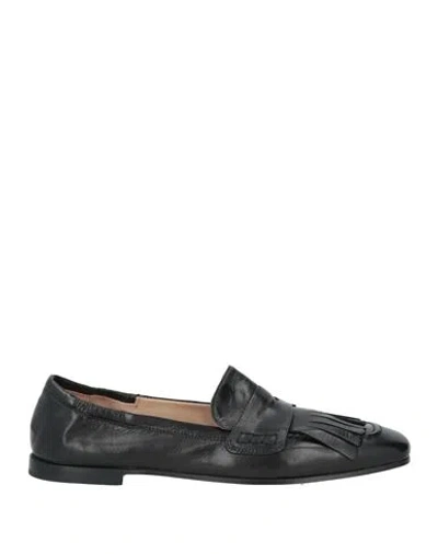 Pomme D'or Woman Loafers Black Size 7 Leather