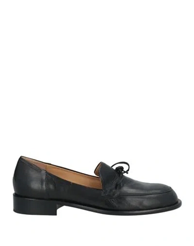 Pomme D'or Woman Loafers Black Size 7 Leather