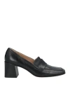 Pomme D'or Woman Loafers Black Size 5.5 Leather In Black