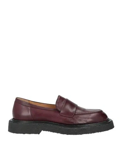 Pomme D'or Woman Loafers Burgundy Size 7 Soft Leather In Red