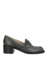 Pomme D'or Woman Loafers Charcoal Size 6 Leather In Gray