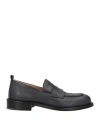 Pomme D'or Woman Loafers Charcoal Size 8 Calfskin In Black