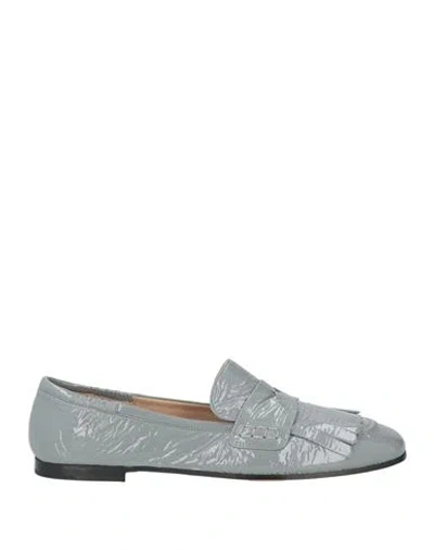 Pomme D'or Woman Loafers Grey Size 10.5 Leather