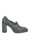 Pomme D'or Woman Loafers Lead Size 7.5 Leather In Grey