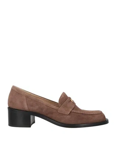 Pomme D'or Woman Loafers Light Brown Size 8 Leather In Sand