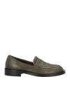 Pomme D'or Woman Loafers Military Green Size 10.5 Soft Leather