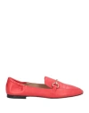 Pomme D'or Woman Loafers Red Size 8.5 Soft Leather