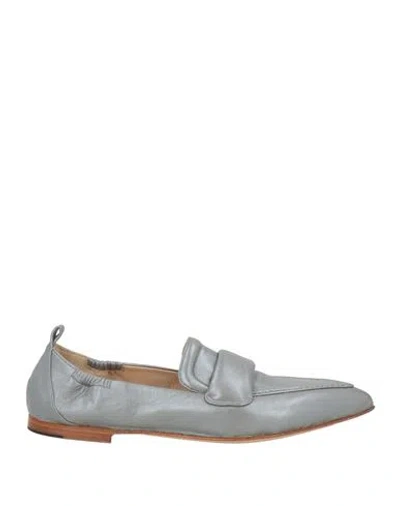 Pomme D'or Woman Loafers Silver Size 8 Leather
