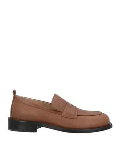 Pomme D'or Woman Loafers Tan Size 8 Calfskin In Brown
