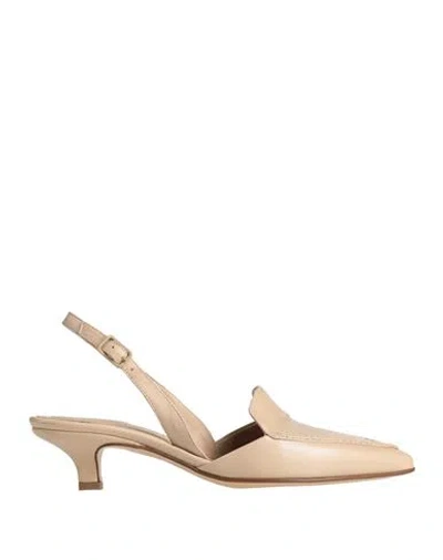 Pomme D'or Woman Pumps Beige Size 5 Leather