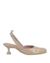 Pomme D'or Woman Pumps Beige Size 7 Leather In Beige
