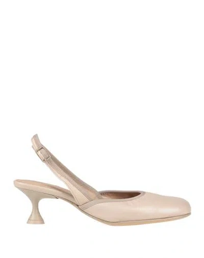 Pomme D'or Woman Pumps Beige Size 7 Leather