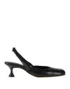 Pomme D'or Woman Pumps Black Size 7.5 Leather