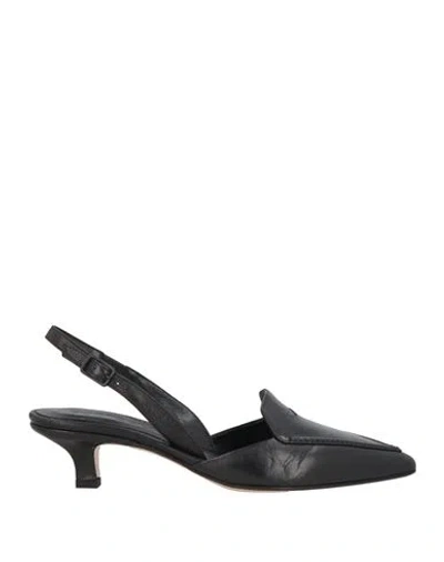 Pomme D'or Woman Pumps Black Size 6 Leather