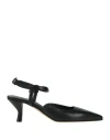 Pomme D'or Woman Pumps Black Size 9.5 Leather