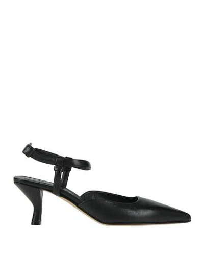 Pomme D'or Woman Pumps Black Size 9.5 Leather