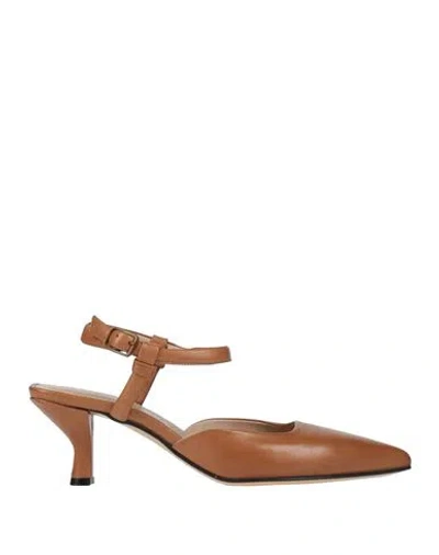 Pomme D'or Woman Pumps Tan Size 11 Leather In Brown