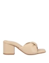 Pomme D'or Woman Sandals Beige Size 6.5 Leather In Beige