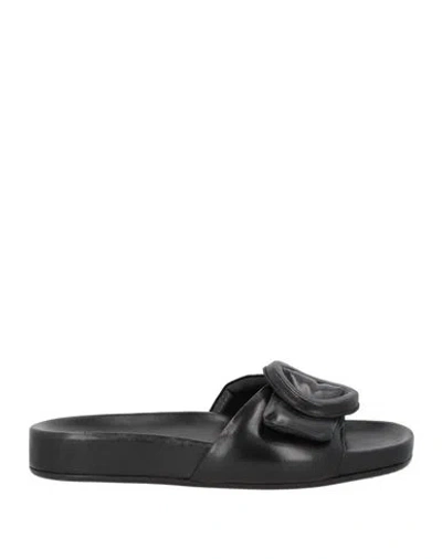 Pomme D'or Woman Sandals Black Size 8 Leather