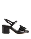 Pomme D'or Woman Sandals Black Size 8 Leather In Black