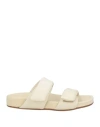 Pomme D'or Woman Sandals Cream Size 6 Soft Leather In White