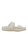 Pomme D'or Woman Sandals Light Grey Size 8 Soft Leather