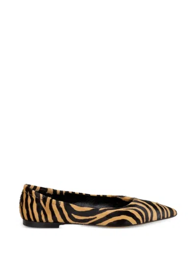 Pomme D'or Zebra-pattern Flat Pumps In Multi