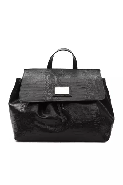 Pompei Donatella Black Leather Women Shoulder Women's Bag
