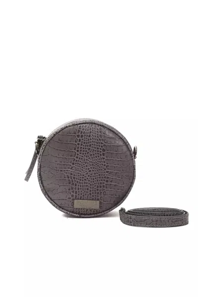 Pompei Donatella Chic Croc-embossed Women's Crossbody In Grey