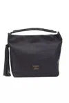 Pompei Donatella Gray Leather Shoulder Bag In Grey