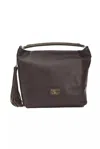 Pompei Donatella Chic Leather Shoulder Women's Bag In Brown