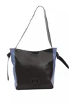 Pompei Donatella Elegant Leather Shoulder Women's Bag In Blue