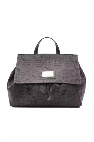 Pompei Donatella Gray Leather Women Shoulder Women's Bag