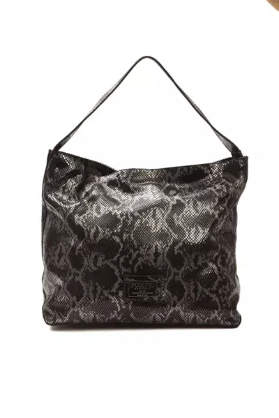 Pompei Donatella Gray Leather Women Shoulder Women's Bag