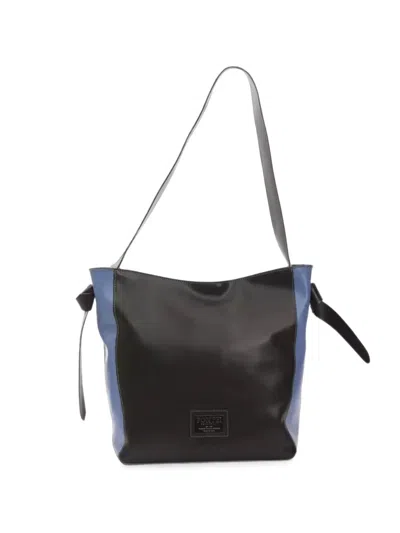 Pompei Donatella Knotted-detail Leather Shoulder Bag In White