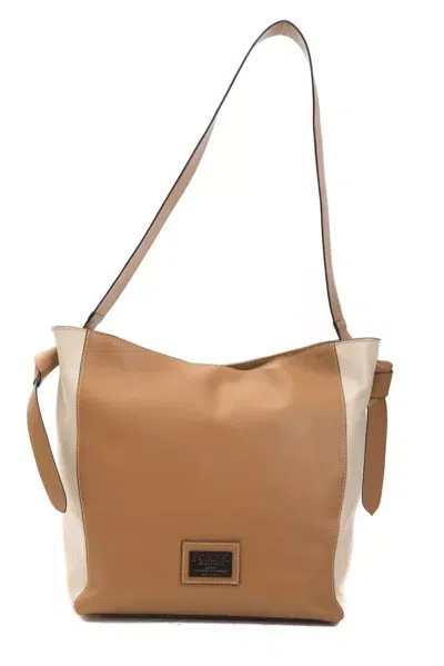 Pompei Donatella Leather Shoulder Women's Bag In Brown
