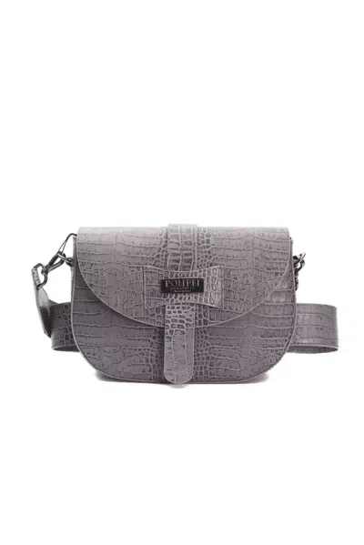 Pompei Donatella Leather Women Crossbody Women's Bag In Gray