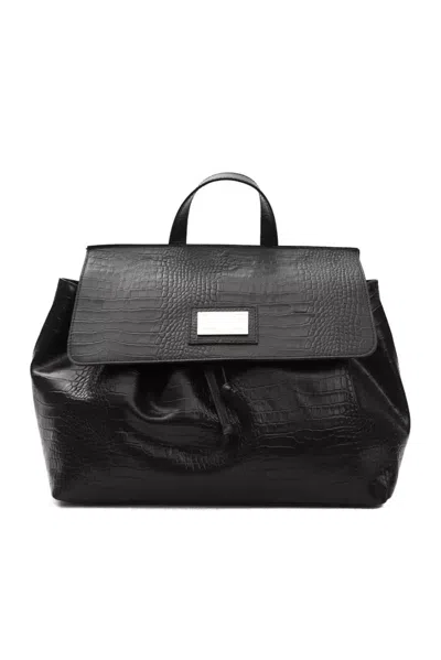 Pompei Donatella Leather Women Shoulder Women's Bag In Black